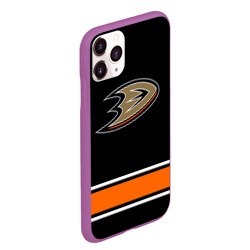 Чехол для iPhone 11 Pro Max матовый Anaheim Ducks Selanne - фото 2