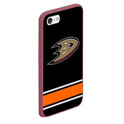 Чехол для iPhone 5/5S матовый Anaheim Ducks Selanne - фото 2