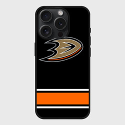 Чехол силиконовый для Apple iPhone 15 Pro матовый Anaheim Ducks Selanne