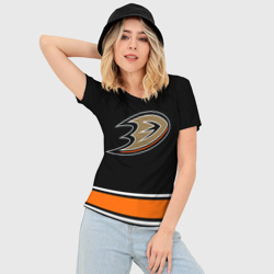 Женская футболка 3D Slim Anaheim Ducks Selanne - фото 2