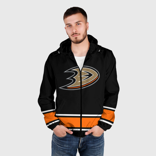 Мужская ветровка 3D Anaheim Ducks Selanne, цвет черный - фото 3