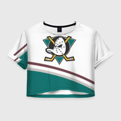 Женская футболка Crop-top 3D Anaheim Ducks Selanne