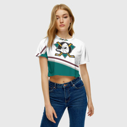 Женская футболка Crop-top 3D Anaheim Ducks Selanne - фото 2