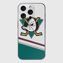 Чехол для iPhone 15 Pro силиконовый с защитой камеры Anaheim Ducks Selanne