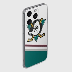 Чехол для iPhone 15 Pro силиконовый с защитой камеры Anaheim Ducks Selanne - фото 2