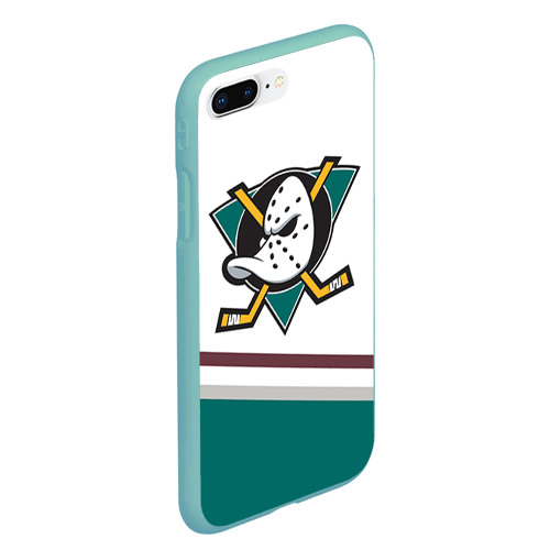 Чехол для iPhone 7Plus/8 Plus матовый Anaheim Ducks Selanne, цвет мятный - фото 3