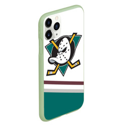Чехол для iPhone 11 Pro матовый Anaheim Ducks Selanne - фото 2