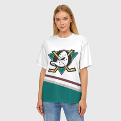 Женская футболка oversize 3D Anaheim Ducks Selanne - фото 2