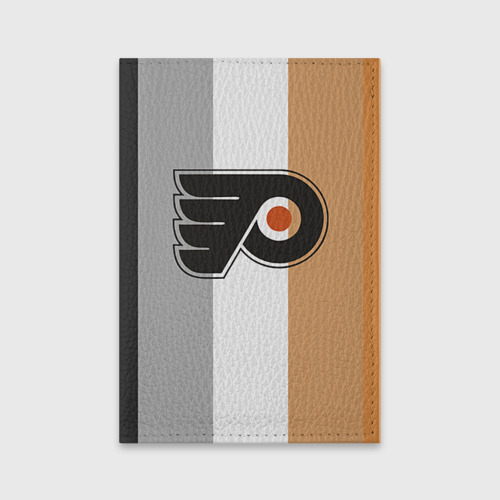 Обложка для паспорта матовая кожа Philadelphia Flyers, цвет черный