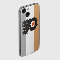 Чехол для iPhone 15 силиконовый с защитой камеры Philadelphia Flyers - фото 2