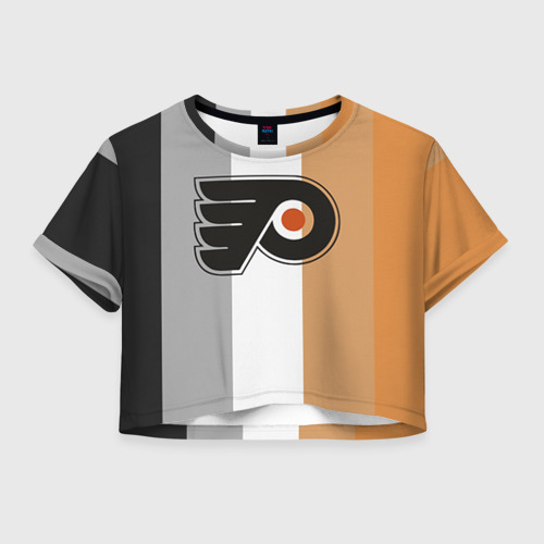 Женская футболка Crop-top 3D Philadelphia Flyers, цвет 3D печать