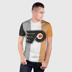 Мужская футболка 3D Slim Philadelphia Flyers - фото 2