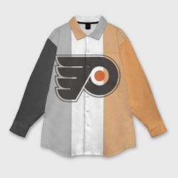 Женская рубашка oversize 3D Philadelphia Flyers