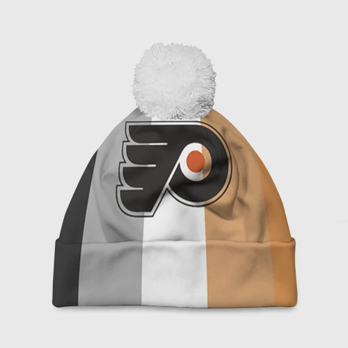 Шапка 3D c помпоном Philadelphia Flyers