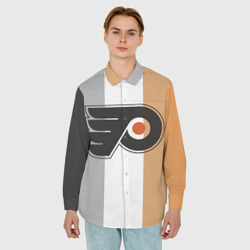 Мужская рубашка oversize 3D Philadelphia Flyers - фото 2