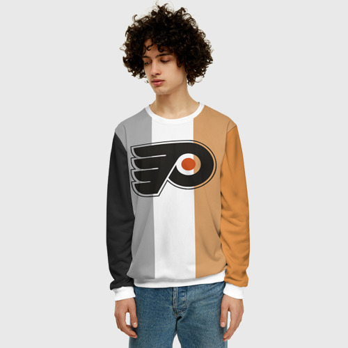 Мужской свитшот 3D Philadelphia Flyers, цвет белый - фото 3