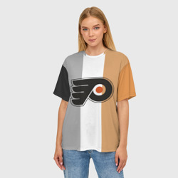 Женская футболка oversize 3D Philadelphia Flyers - фото 2