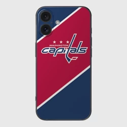 Чехол для iPhone 16 силиконовый с защитой камеры Washington Capitals