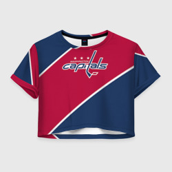 Женская футболка Crop-top 3D Washington Capitals