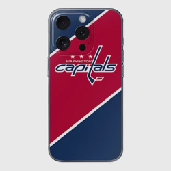 Чехол для iPhone 15 Pro силиконовый с защитой камеры Washington Capitals