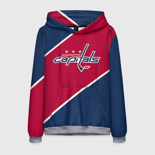 Мужская толстовка 3D Washington Capitals, цвет меланж