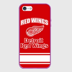 Чехол для iPhone 5/5S матовый Detroit red wings