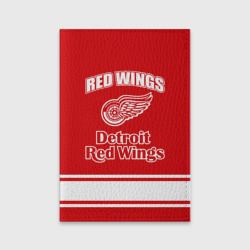 Обложка для паспорта матовая кожа Detroit red wings