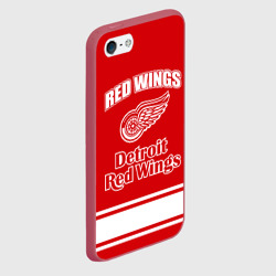 Чехол для iPhone 5/5S матовый Detroit red wings - фото 2