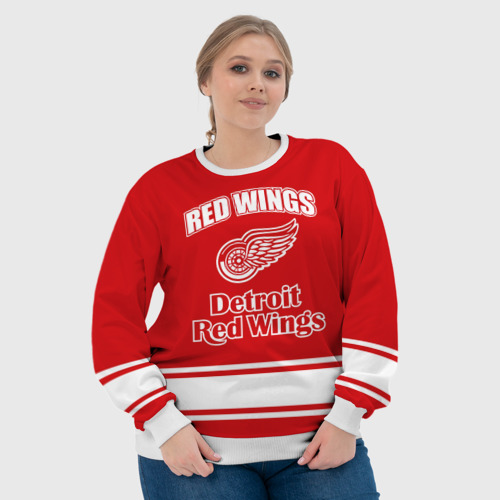 Женский свитшот 3D Detroit red wings, цвет 3D печать - фото 6