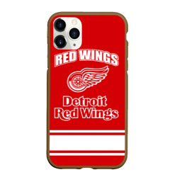 Чехол для iPhone 11 Pro Max матовый Detroit red wings