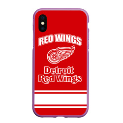 Чехол для iPhone XS Max матовый Detroit red wings