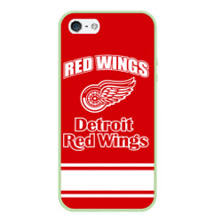 Чехол для iPhone 5/5S матовый Detroit red wings