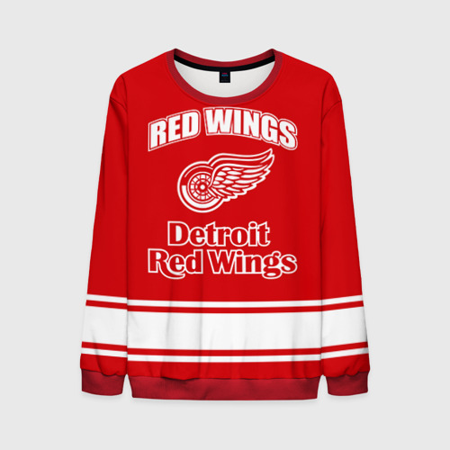 Мужской свитшот 3D Detroit red wings, цвет красный