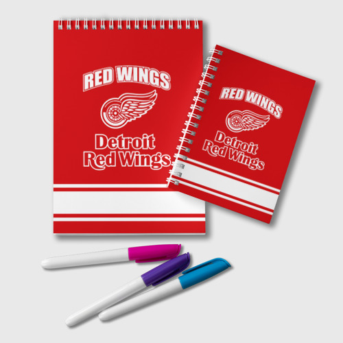 Блокнот Detroit red wings, цвет клетка