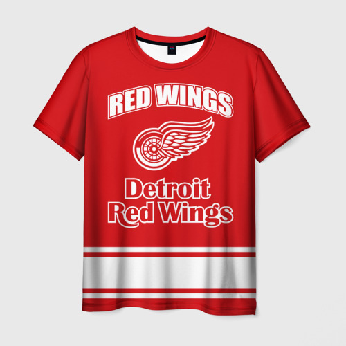 Мужская футболка с принтом Detroit red wings, вид спереди №1