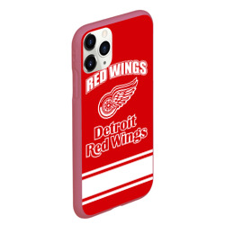Чехол для iPhone 11 Pro Max матовый Detroit red wings - фото 2