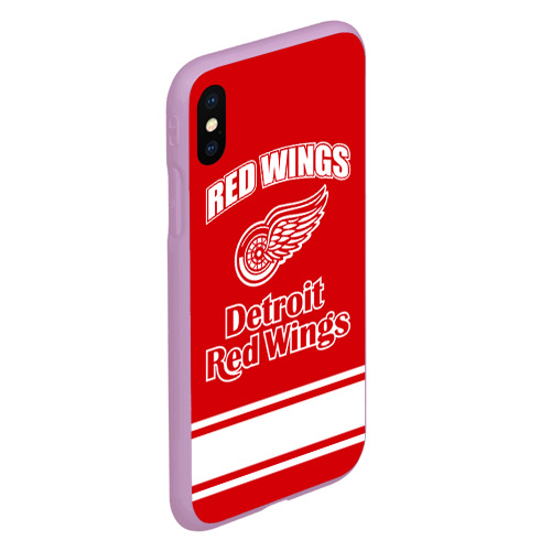 Чехол для iPhone XS Max матовый с принтом Detroit red wings, вид сбоку #3