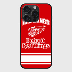 Чехол силиконовый для Apple iPhone 15 Pro матовый Detroit red wings