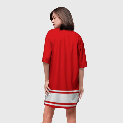 Платье-футболка 3D Detroit red wings, цвет 3D печать - фото 4