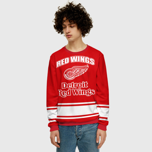 Мужской свитшот 3D Detroit red wings, цвет красный - фото 3