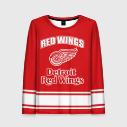 Женский лонгслив 3D Detroit red wings