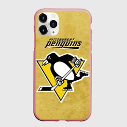 Чехол для iPhone 11 Pro Max матовый Pittsburgh Pinguins