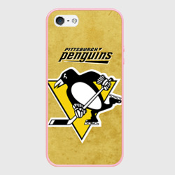 Чехол для iPhone 5/5S матовый Pittsburgh Pinguins