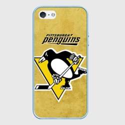 Чехол для iPhone 5/5S матовый Pittsburgh Pinguins