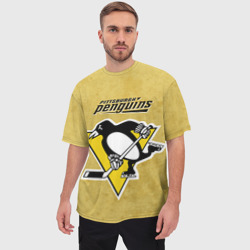 Мужская футболка oversize 3D Pittsburgh Pinguins - фото 2