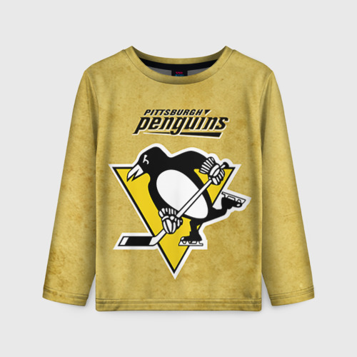 Детский лонгслив 3D Pittsburgh Pinguins, цвет 3D печать