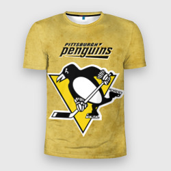 Мужская футболка 3D Slim Pittsburgh Pinguins