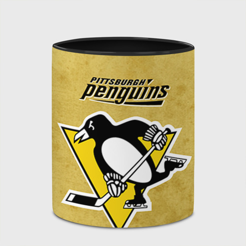 Кружка с полной запечаткой Pittsburgh Pinguins, цвет белый + черный - фото 4