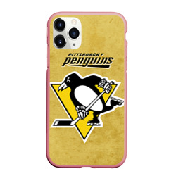 Чехол для iPhone 11 Pro Max матовый Pittsburgh Pinguins