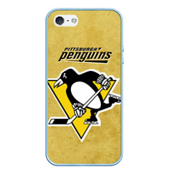 Чехол для iPhone 5/5S матовый Pittsburgh Pinguins